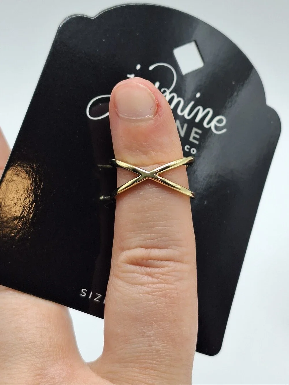 Jasmine Gold Interlocking Knot Ring - Size 7